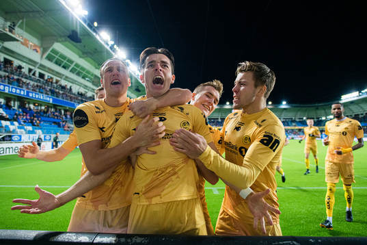 Hugo Vegard Vetlesen of Bodø/Glimt celebrates