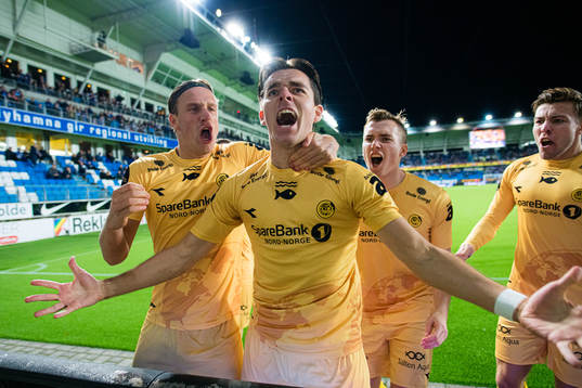 Hugo Vegard Vetlesen of Bodø/Glimt celebrates