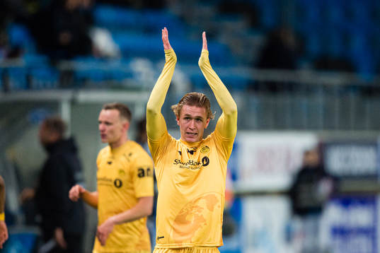 Ola Selvaag Solbakken of Bodø/Glimt celebrates