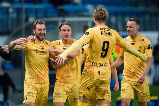 Ola Selvaag Solbakken of Bodø/Glimt celebrates with Brede