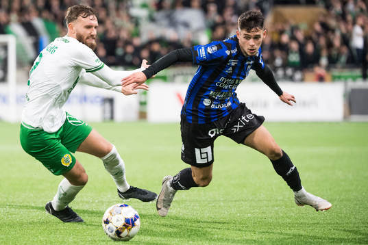 Hammarbys Simon Sandberg och Sirius Laorent Shabani