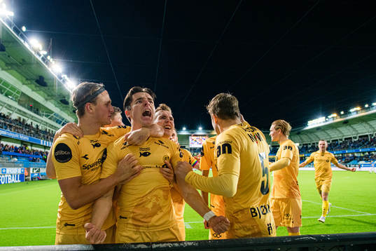 Hugo Vegard Vetlesen of Bodø/Glimt celebrates