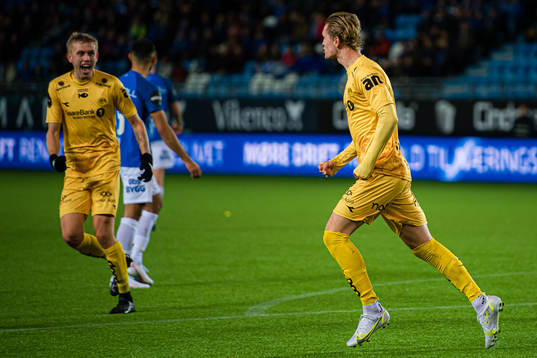 Ola Selvaag Solbakken of Bodø/Glimt celebrates