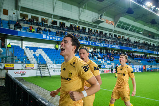 Hugo Vegard Vetlesen of Bodø/Glimt celebrates