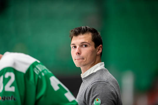 Rögles huvudtränare Max Bohlin