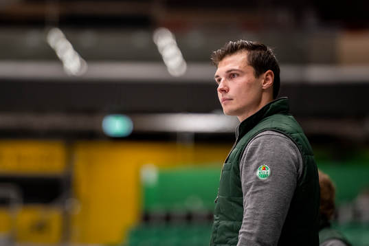 Rögles huvudtränare Max Bohlin
