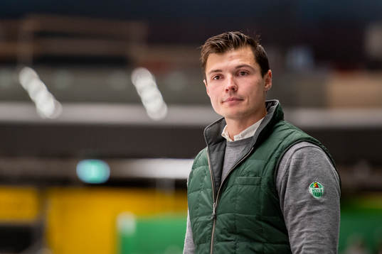 Rögles huvudtränare Max Bohlin
