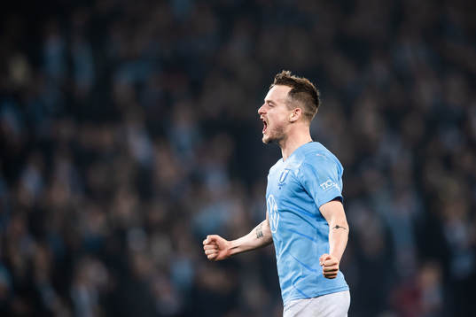 Malmö FFs Eric Larsson jublar