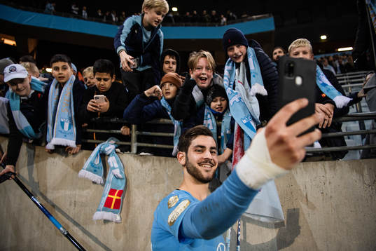 under fotbollsmatchen i Allsvenskan mellan Malmö FF och AIK