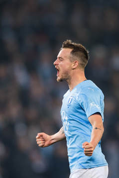 Malmö FFs Eric Larsson jublar