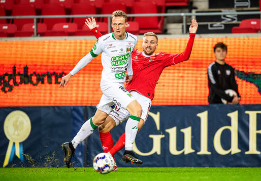 Varbergs Joakim Lindner  och Kalmars Jonathan Ring