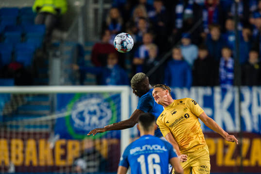 Sheriff Sinyan of Molde and Erik Botheim of Bodø/Glimt