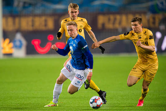 Ola Brynhildsen of Molde and Alfons Sampsted of Bodø/Glimt