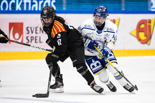 Brynäs Jaycee Gebhard och Leksands Jennifer Carlsson