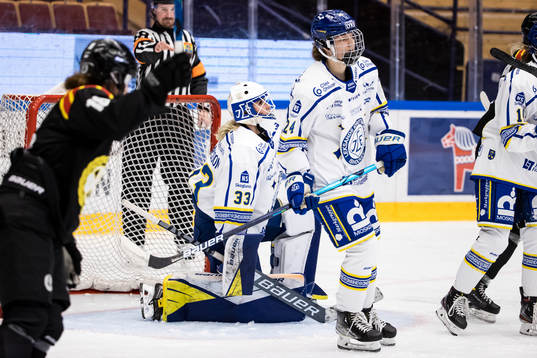 Leksands målvakt Amanda Johansson och Leksands Ida