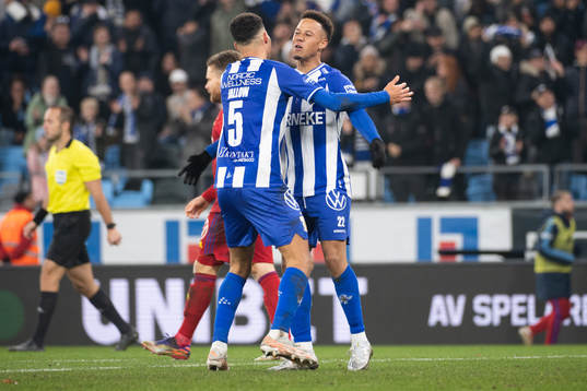 IFK Göteborgs Alexander Jallow och Tobias Sana jublar