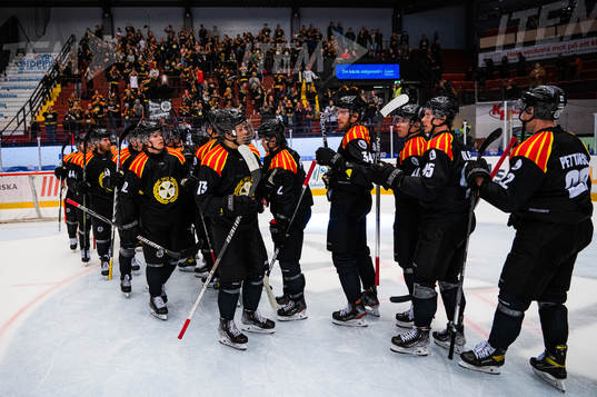 Brynäs spelare jublar