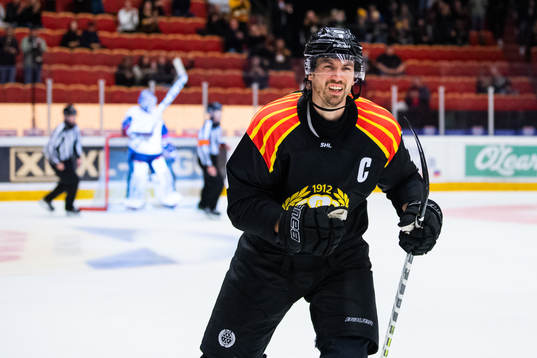 Brynäs Anton Rödin jublar