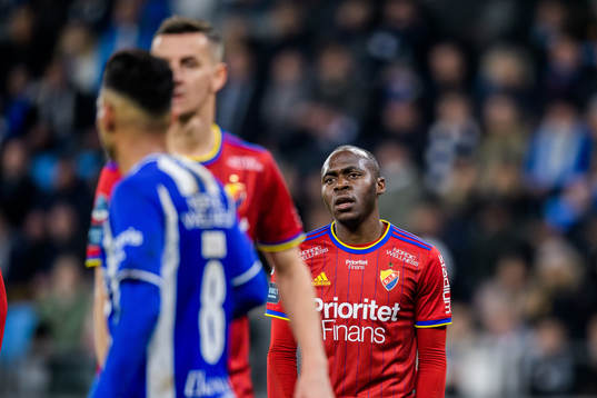 Djurgårdens Edward Chilufya deppar