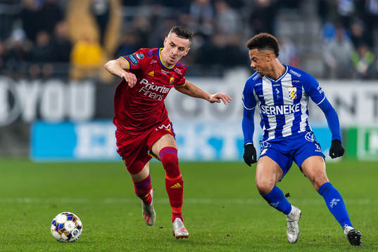 Djurgårdens Haris Radetinac och IFK Göteborgs Tobias Sana