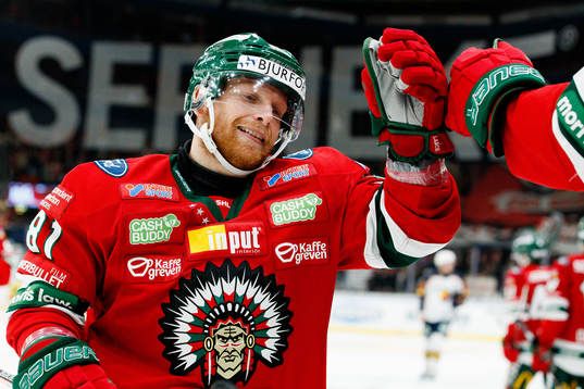 Frölundas Ryan Lasch jublar
