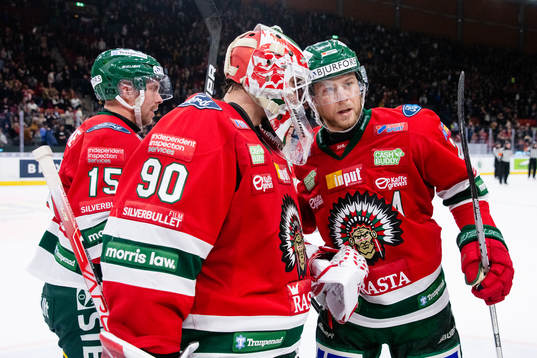 Frölundas målvakt Matthew Tomkins och Christian Folin