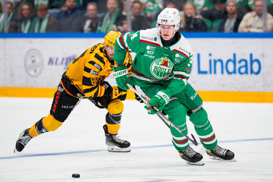 Rögles Adam Edström och Skellefteås Jayce Hawryluk