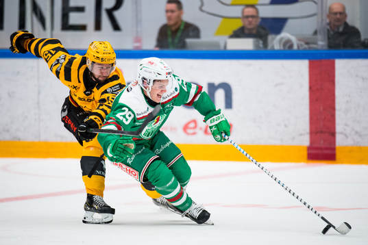 Skellefteås Melker Karlsson och Rögles Tyler Kelleher