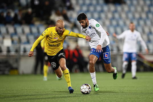 Mjällbys Viktor Gustafson och IFK Norrköpings Kristoffer