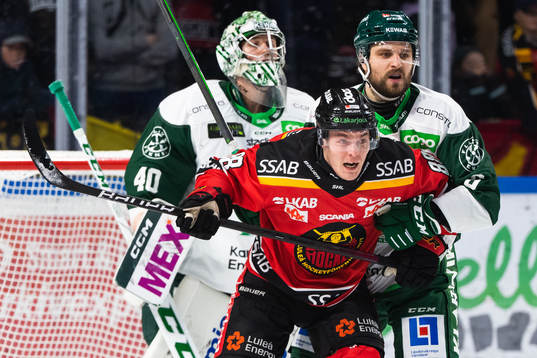 Luleås Joonas Rask och Färjestads Mikael Wikstrand