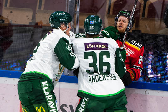 Färjestads Gustav Rydahl, Noah Andersson och Luleås
