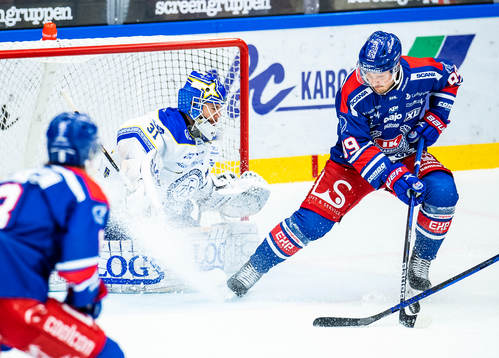 Leksands målvakt Kasimir Kaskisuo och Oskarshamns Patrik