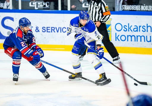 Oskarshamns Brian Cooper och Leksands Mikael Ruohomaa