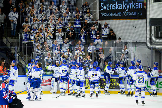 Leksands spelare och supportrar jublar