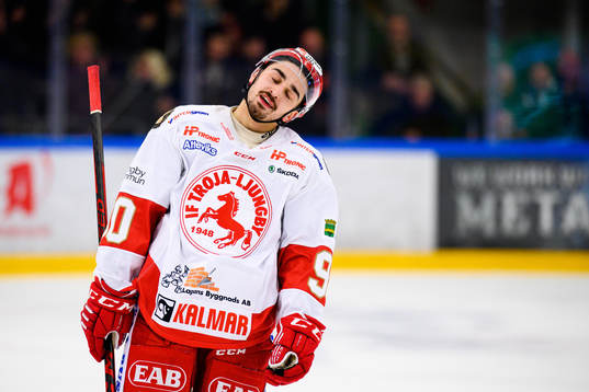 Troja-Ljungbys  Kevin Karlsson deppar