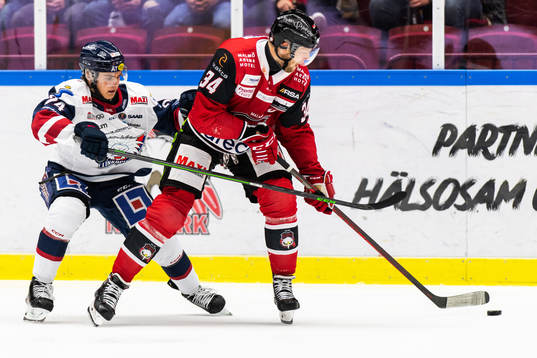 Linköpings Elliot Ekmark och Malmö Redhawks Carl