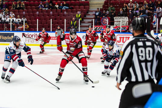 Linköpings Alexander Johansson och Malmö Redhawks Eric