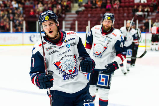 Linköpings Henrik Törnqvist jublar