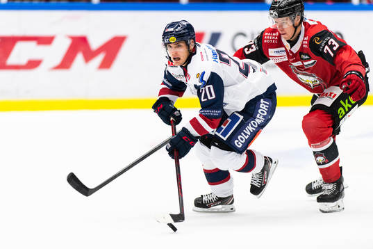 Linköpings Nikola Pasic och Malmö Redhawks Adam Ollas