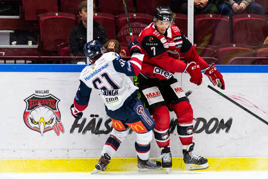 Linköpings Markus Ljungh och Malmö Redhawks Oliver