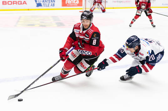 Malmö Redhawks Johan Olofsson och Nikola Pasic