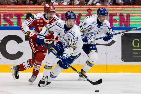Leksands Isak Rosén  och Timrås Viktor Lodin