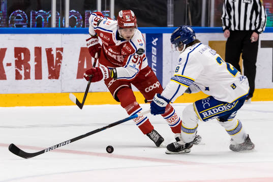 Timrås Viktor Lodin och Leksands Justin Kloos
