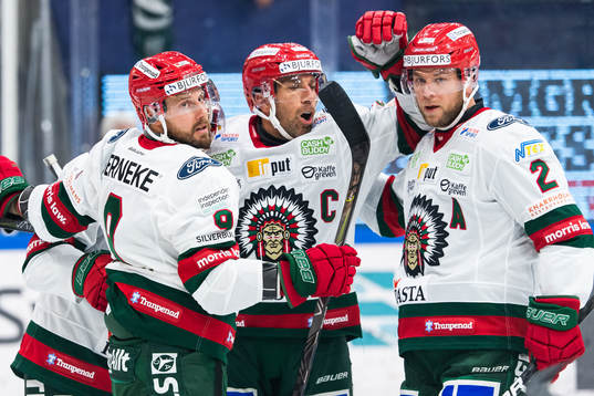 Frölundas Jan Mursak, Joel Lundqvist och Christian Folin