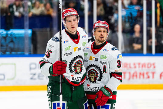 Frölundas Elmer Söderblom jublar med Nicklas Lasu