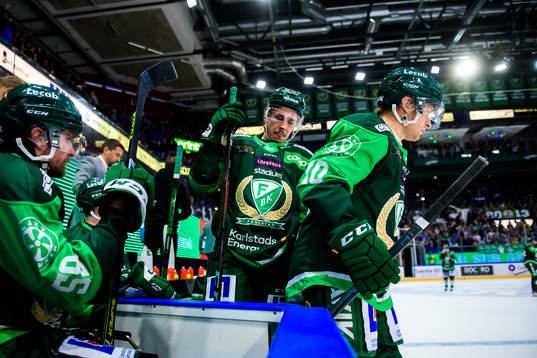 Färjestads Linus Johansson, Joakim Nygård och Marcus