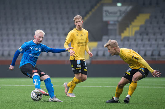 Halmstads Pontus Carlsson och Elfsborgs Otto Vallentin