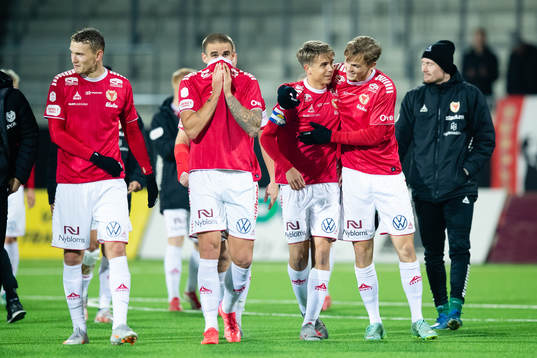 Kalmar spelare jublar