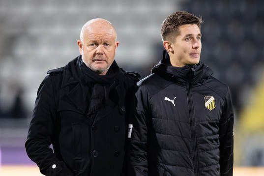 Häckens tränare Per-Mathias Högmo och Leo Bengtsson