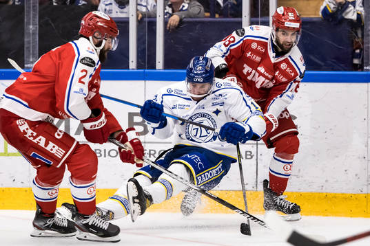 Leksands Max Veronneau och Timrås Robin Hanzl
